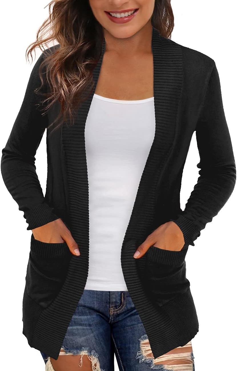 REDHOTYPE Women's Cardigans with Pockets Casual Lightweight Open Front Cardigan...