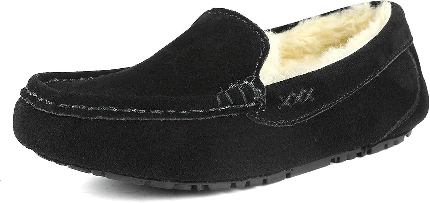DREAM PAIRS Women's Fuzzy House Slippers Cozy Faux Fur Micro Suede Moccasins Sli...
