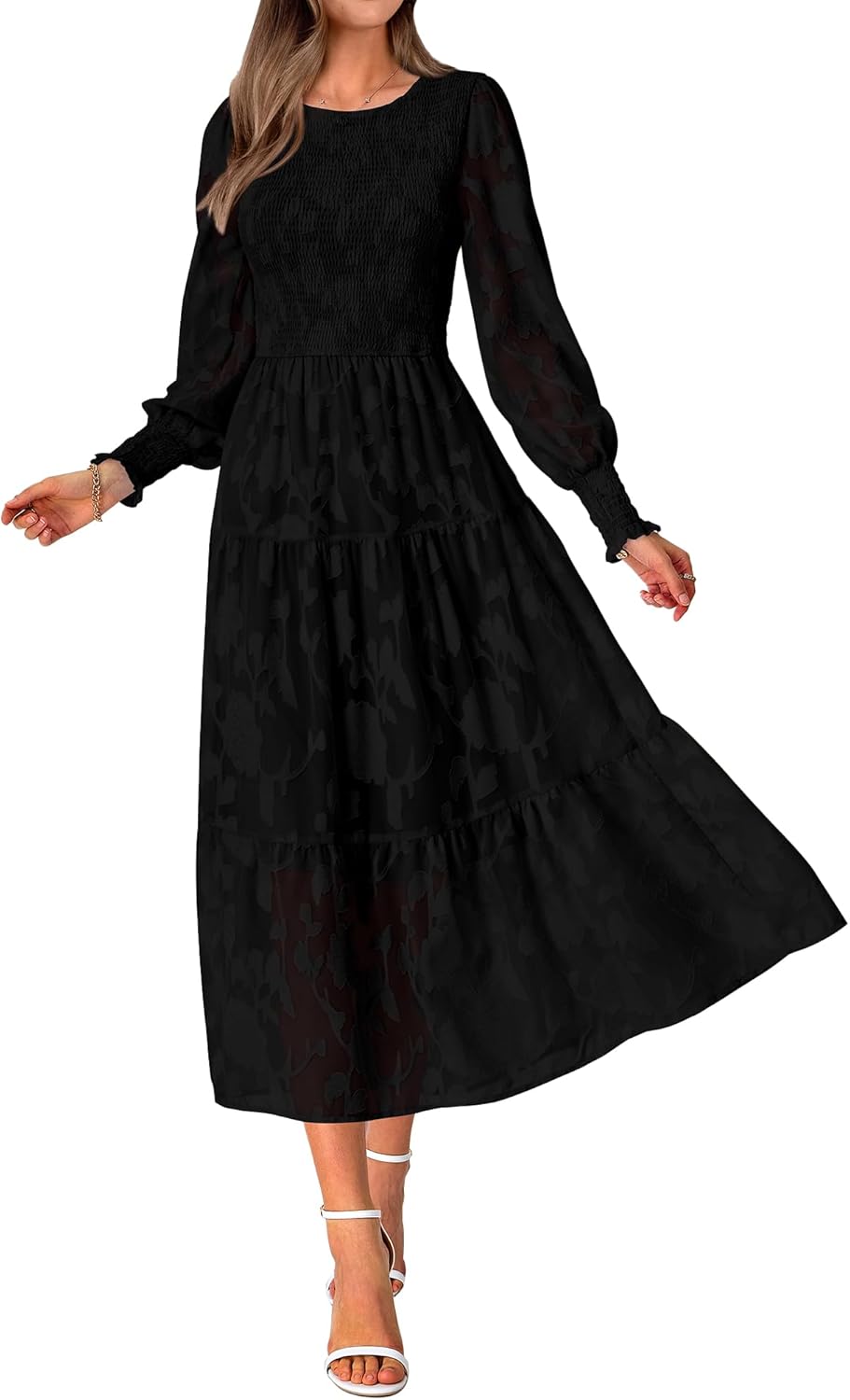 BTFBM Women's Dress, Elegant Casual Fall Dress, Special Wedding Guest Dress with...