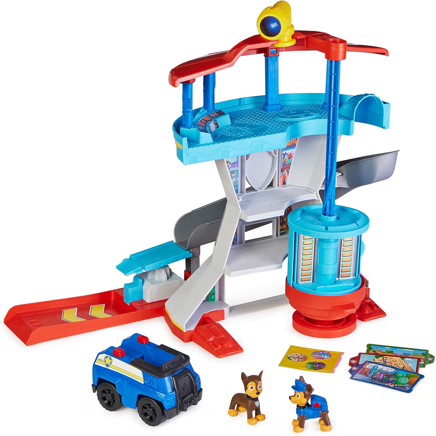 PAW Patrol Lookout Tower Playset with Toy Car Launcher, 2 Chase Action Figures,...