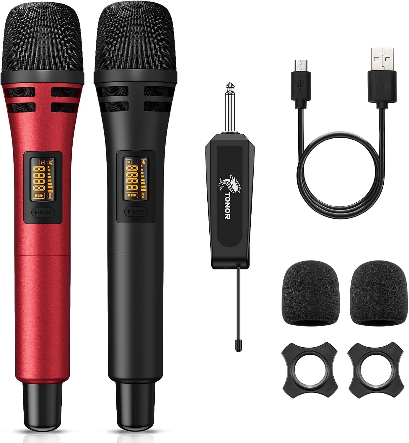 TONOR Wireless Microphone, UHF Cordless Handheld Dynamic Karaoke Singing Microfo...