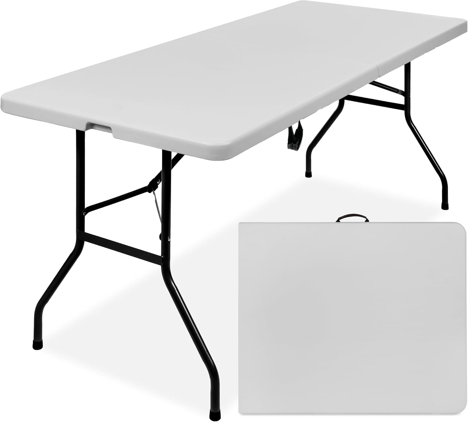 Choice Products, 6ft Plastic Folding Table, Special Heavy Duty Portable Table w/...