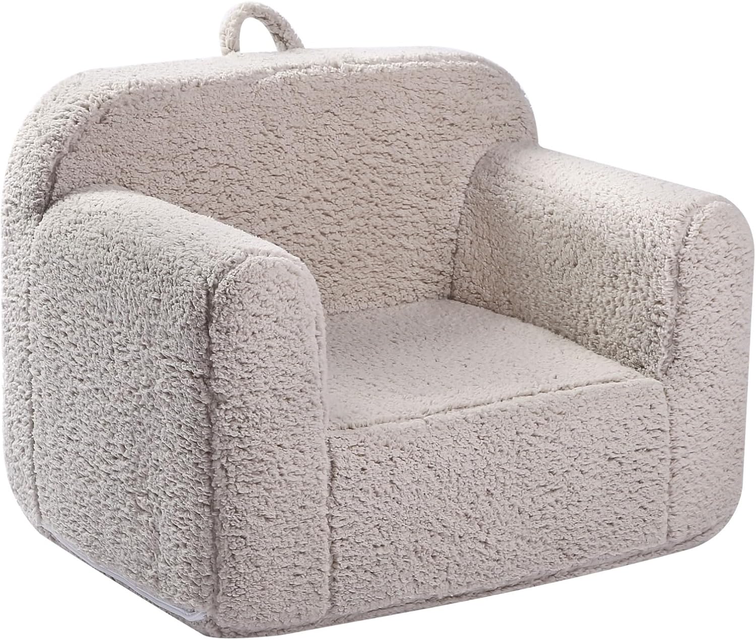 Kids Snuggly-Soft Sherpa Chair, Cuddly Toddler Foam Chair for Boys and Girls, Li...
