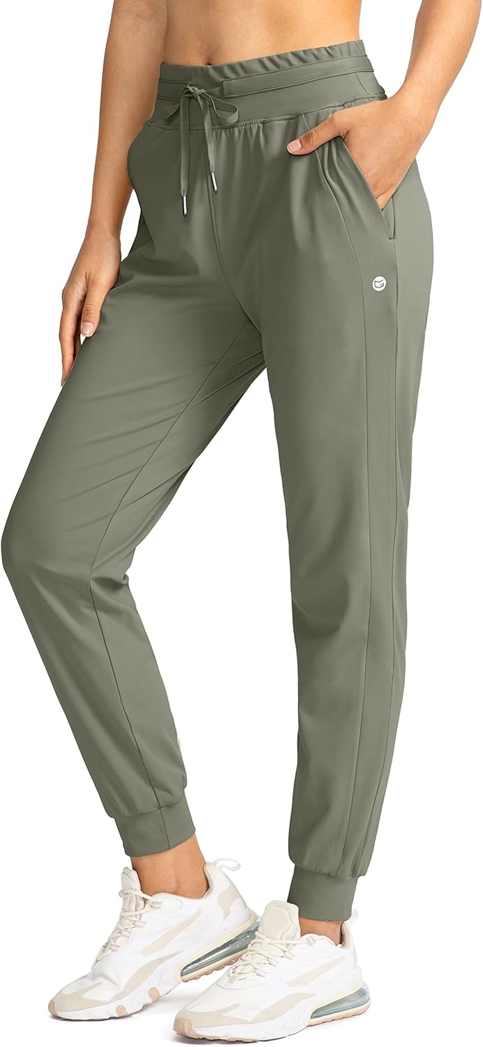 G Gradual Women's Joggers Pants with Zipper Pockets High Waisted Athletic Tapere...