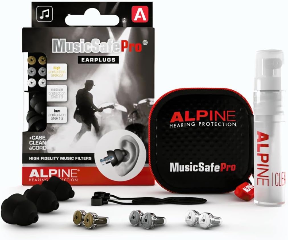 Alpine MusicSafe Pro High Fidelity Music Earplugs for Concert & Noise Reduction,...