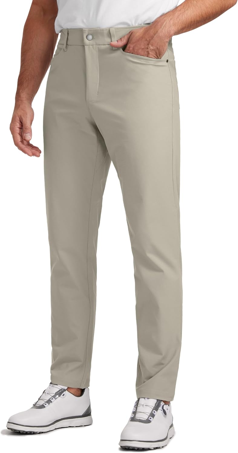 CRZ YOGA Men's Golf Pants, Special All Day Comfy Pants with 5-Pocket, Innovative...