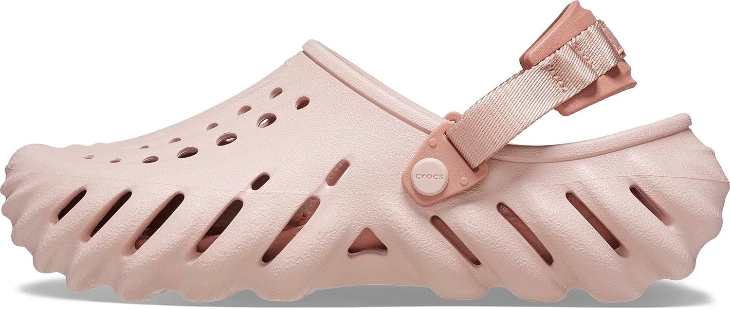 Crocs Unisex-Adult Echo Clog 7 Women/5 Men Pink Clay