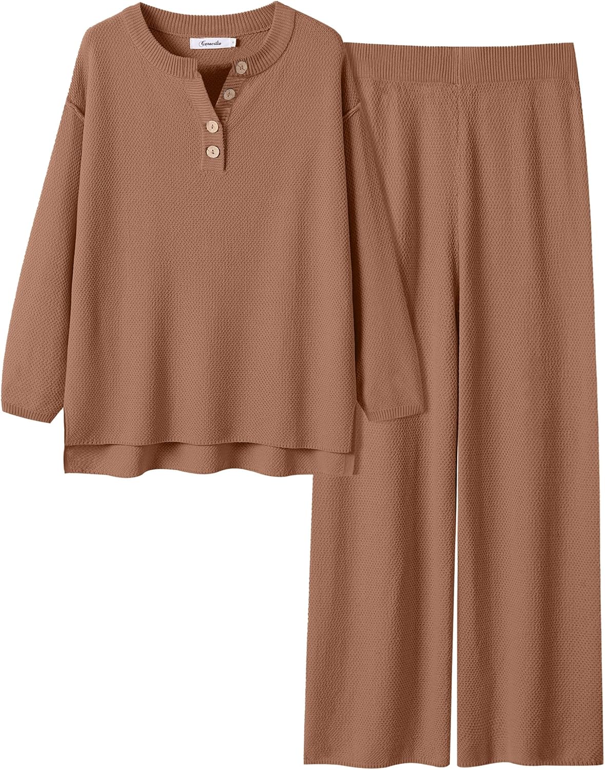 ANRABESS Women 2 Piece Outfits, Special Oversized Loose Waffle Knit Sweater Set,...