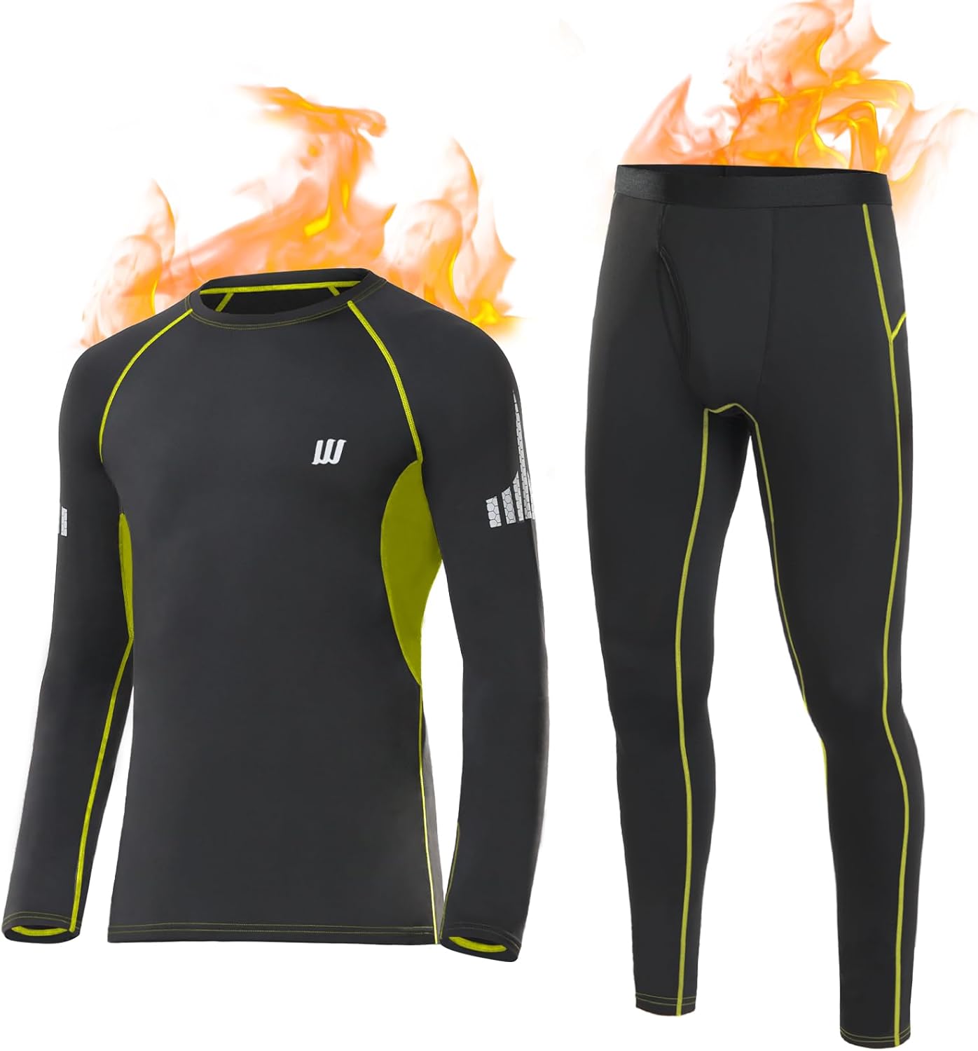 YUTYTH Thermal Underwear Mens Set, Cozy Breathable Long Johns for Men Thermal Wa...