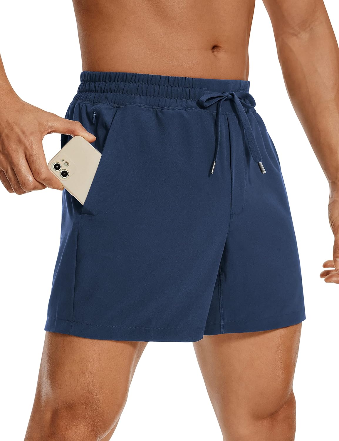 CRZ YOGA Men's Linerless Workout Shorts - 5'' Lightweight Quick Dry Running Spor...