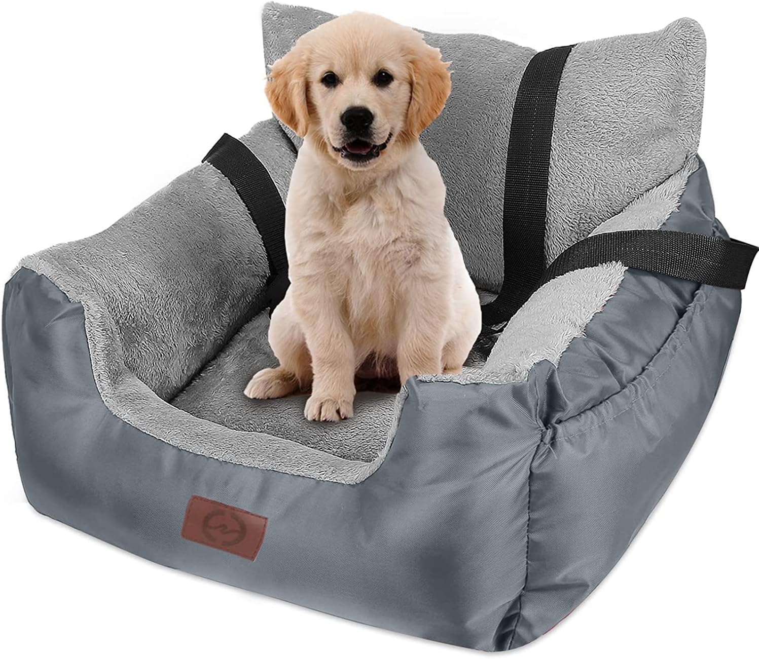 GoFirst Dog Car Seat for Small Dogs or Cats, Pet Booster Seat Travel Car Bed wit...