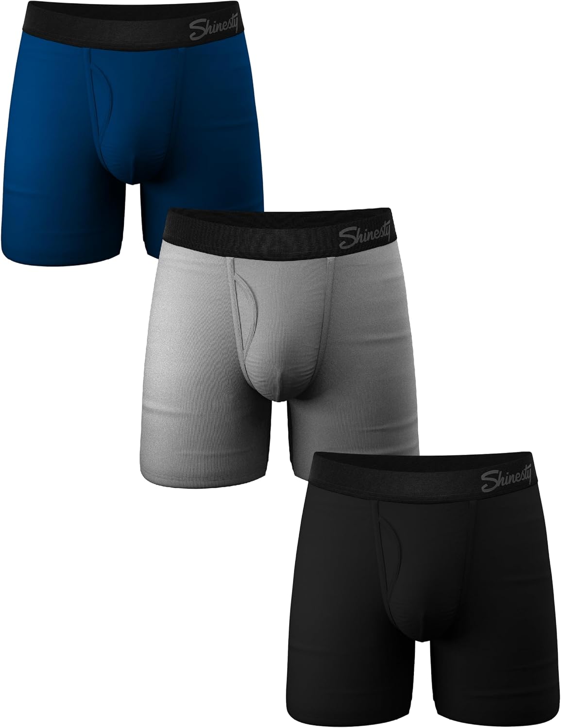 Shinesty Hammock Support Mens Pouch Underwear | Boxer Briefs with Fly | 3 Pack M...