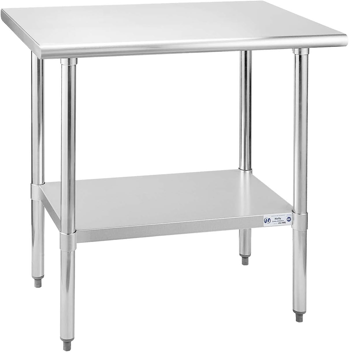 HALLY Stainless Steel Table for Prep & Work 24 x 36 Inches, NSF Commercial Heavy...