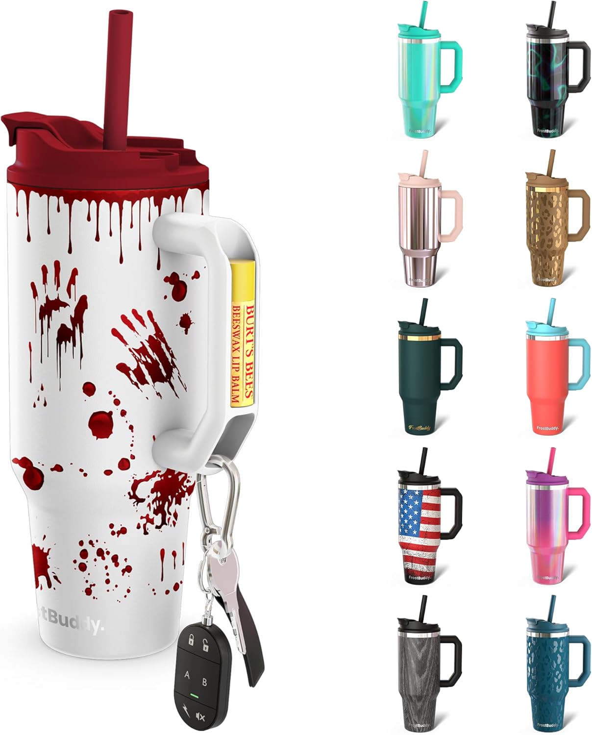 Thicc Buddy - 50 oz Stainless Steel Vacuum Insulated Tumbler with Lid and Straw...