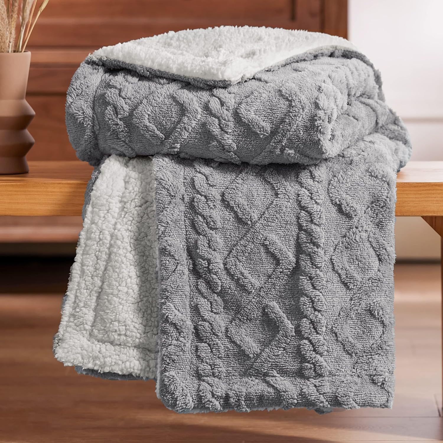 Bedsure Sherpa Blanket, Special Twin Blanket Fuzzy Soft Cozy Throw for Couch, Hi...