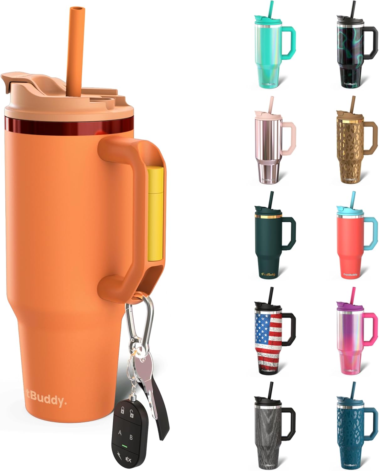 Thicc Buddy - 40 oz Stainless Steel Vacuum Insulated Tumbler with Lid and Straw...