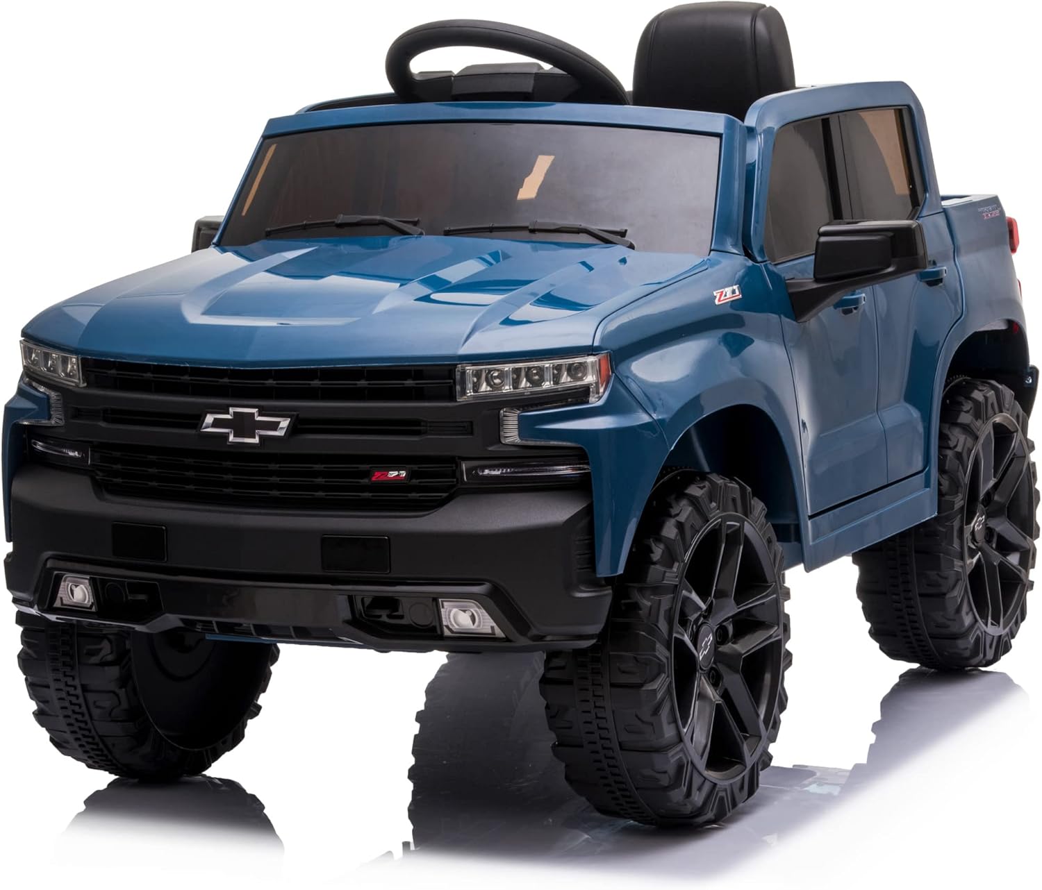 Kidzone 12V Battery Powered Licensed Chevrolet Silverado Trail Boss LT Kids Ride...