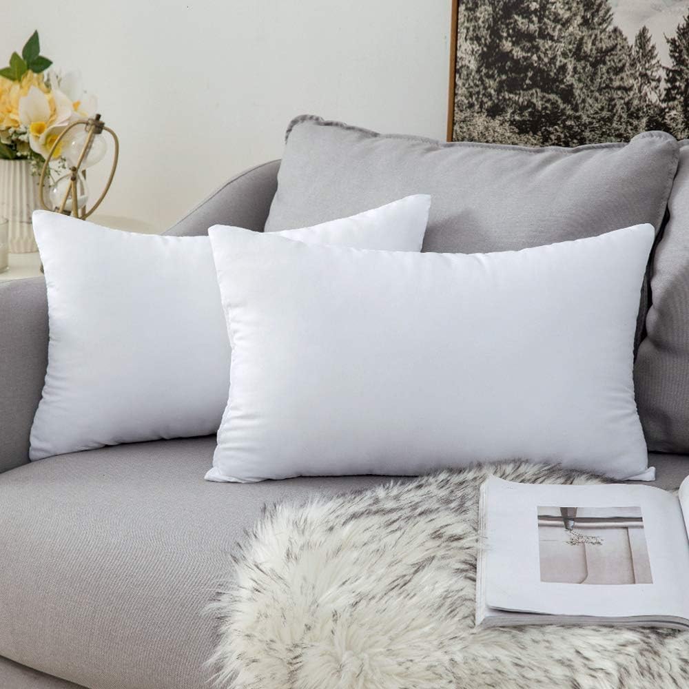 MIULEE Cushion Inserts 30cm x 50cm, Throw Pillow Insert for Sofa/Bed, Decorative...