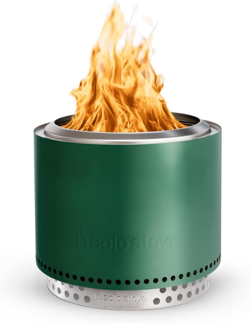 Solo Stove Bonfire 2.0 with Stand, 19.5 Inch Smokeless Fire Pit with Removable A...