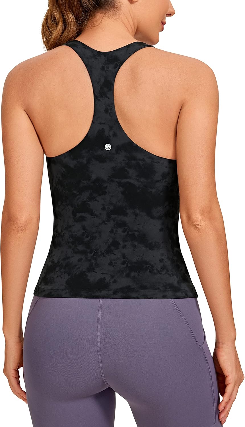 CRZ YOGA Butterluxe Workout Tank Tops for Women Built in Shelf Bras Padded - Rac...