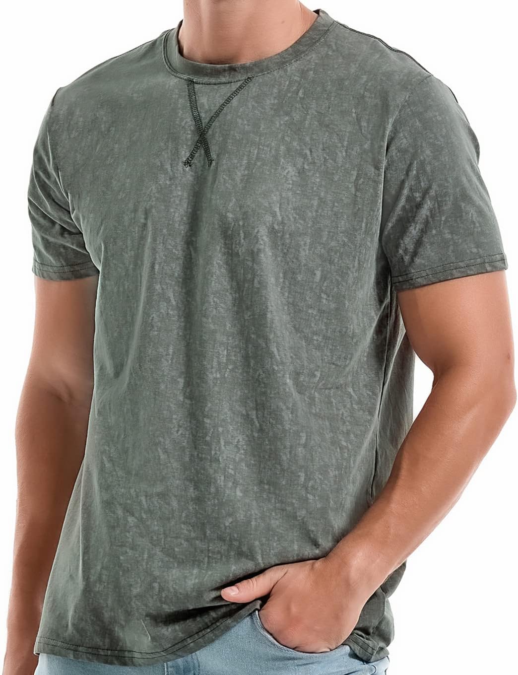KLIEGOU Men's T-Shirts - Premium Cotton Crew Neck Tees S - 4XL X-Large 2166 Dark...