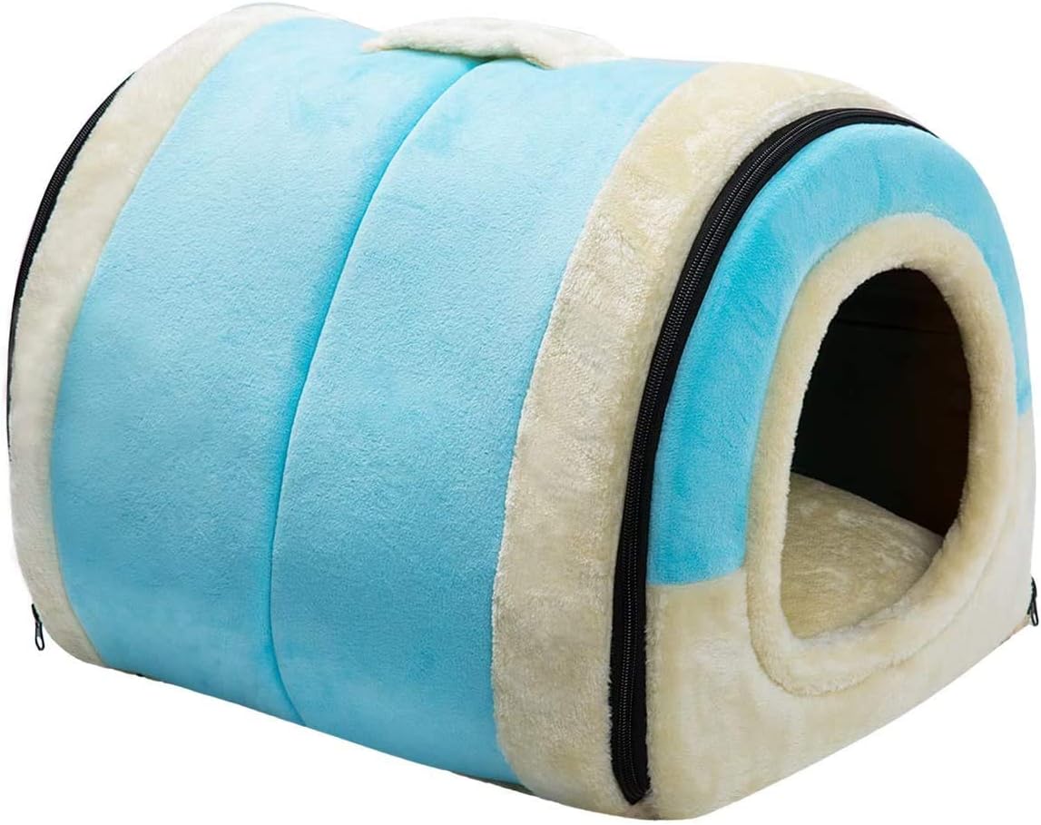 Hollypet Cat Bed Dog Bed Self-Warming 2-in-1 Foldable Pet Bed for Cats and Small...