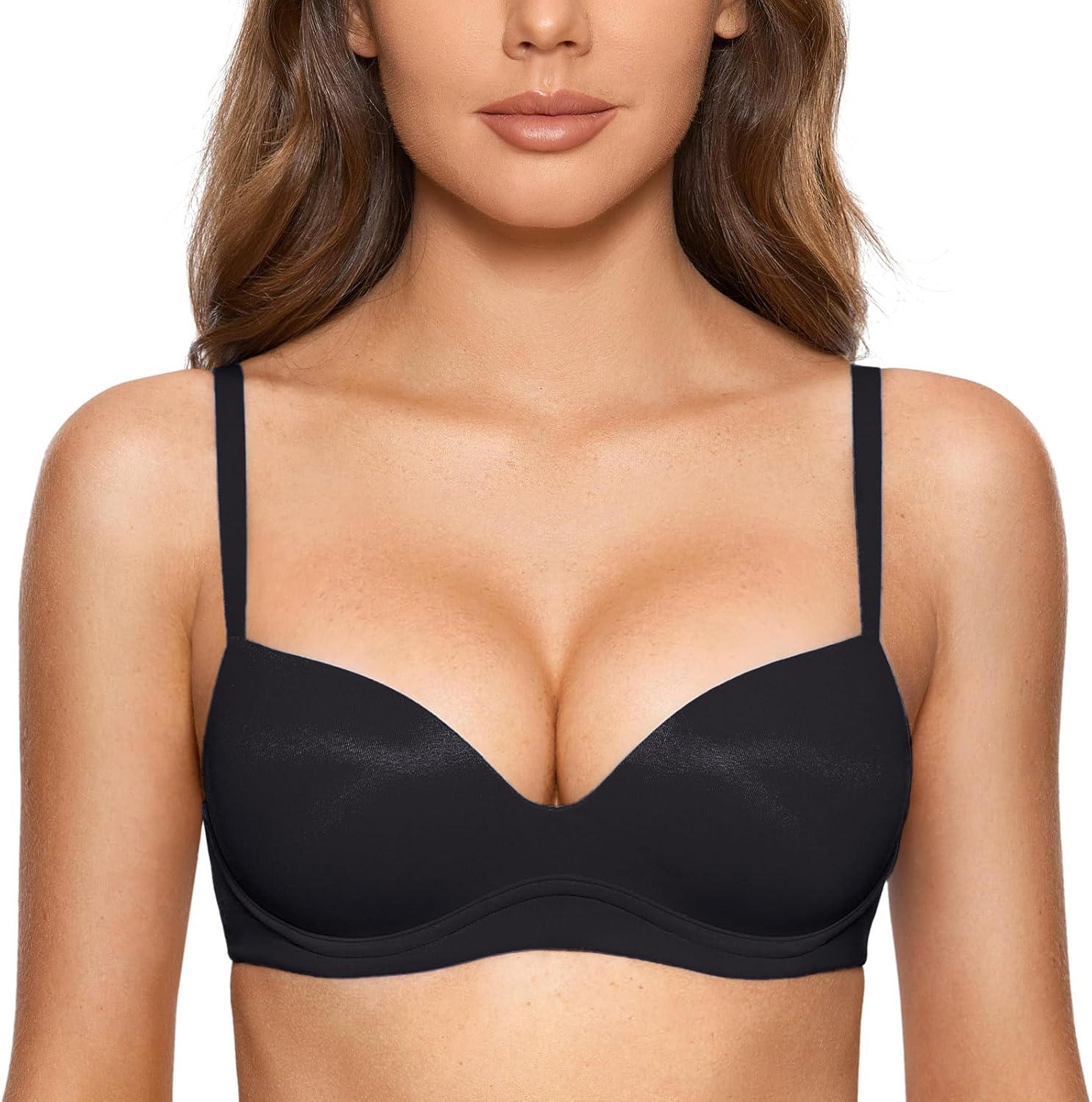 DOBREVA Women's Push Up Bra, Unique No Underwire Bra, Comfortable Wireless Bra,...