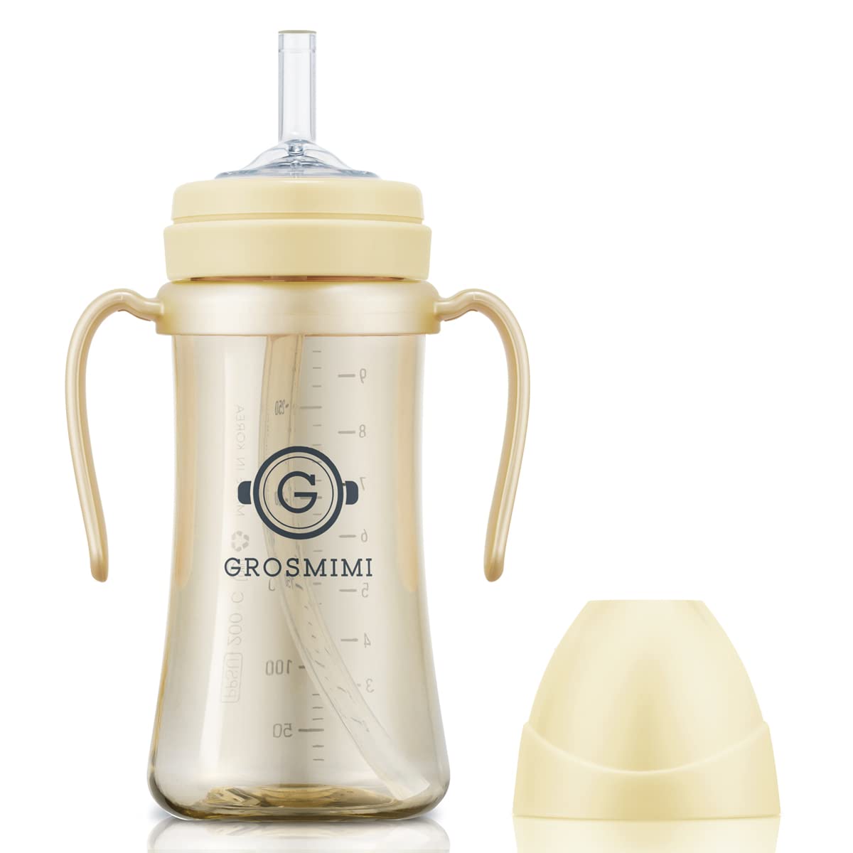 GROSMIMI Spill Proof no Spill Magic Sippy Cup with Straw with Handle for Baby an...
