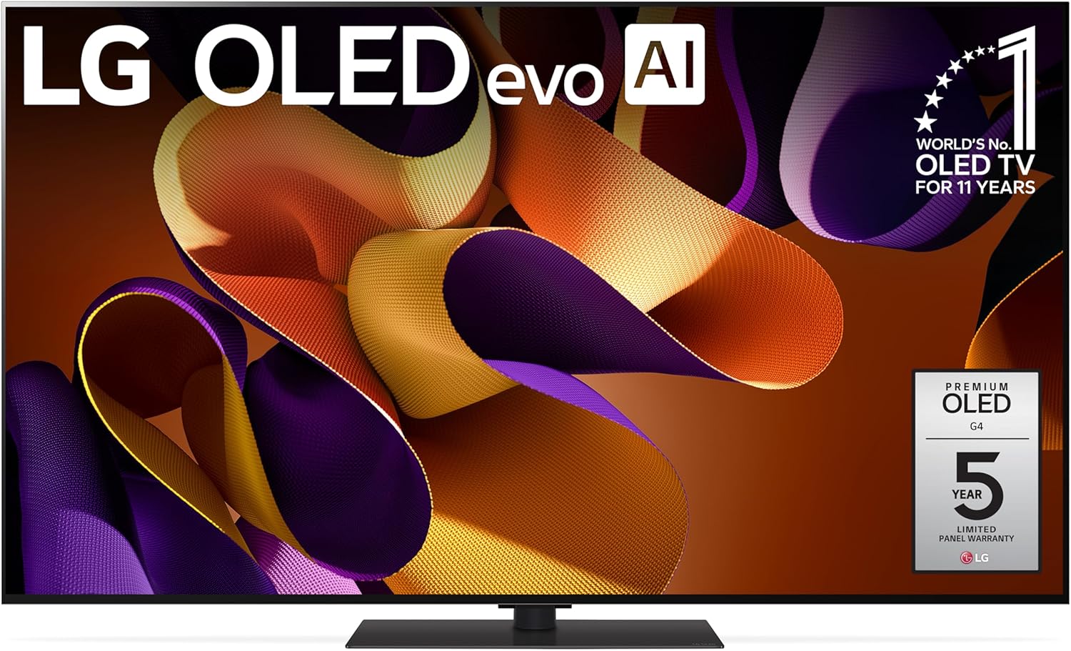 LG 55-Inch Class OLED evo G4 Series Smart TV 4K Processor Flat Screen with Magic...