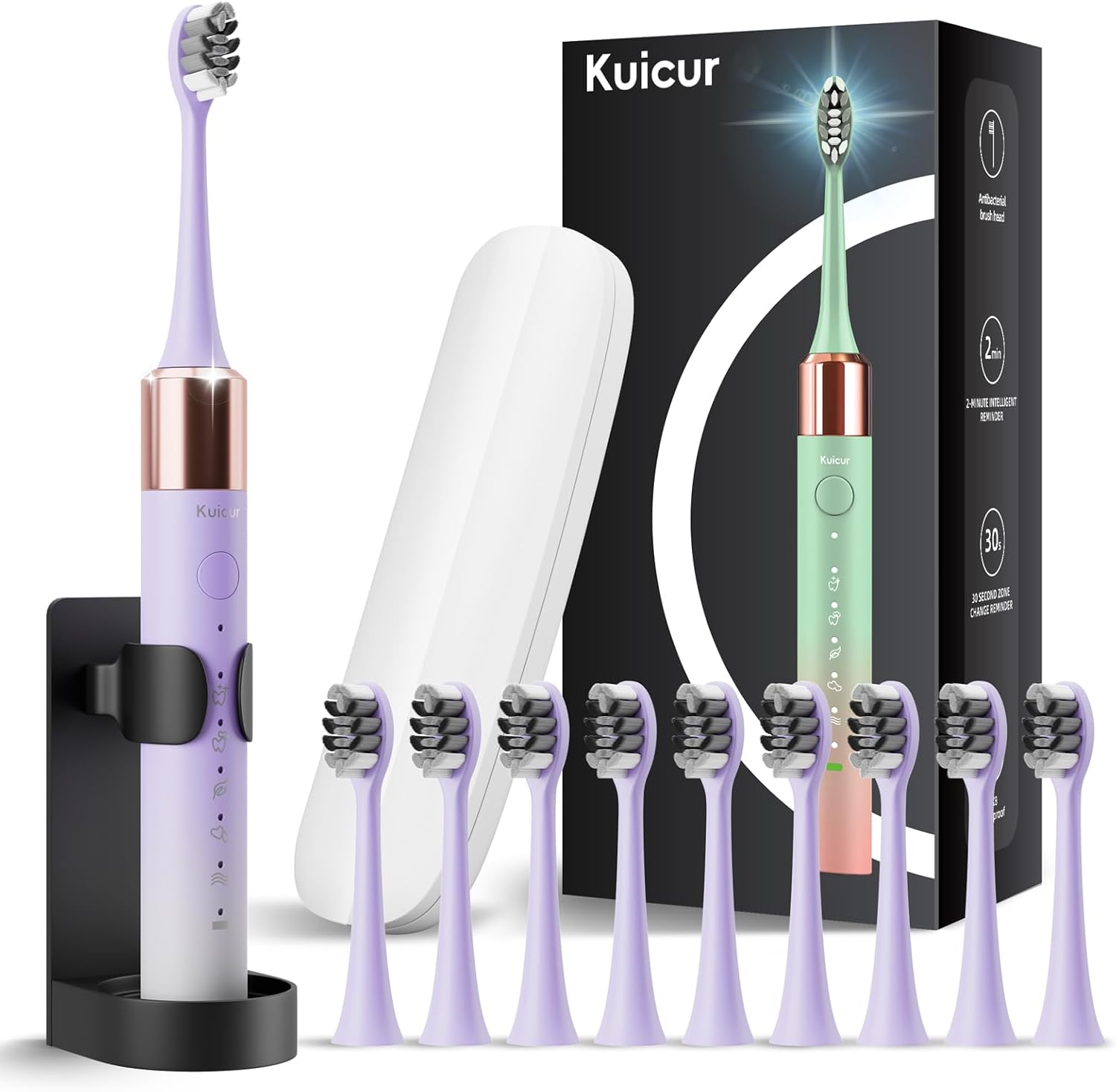 Sonic Electric Toothbrush for Adults & Kids, Rechargeable Electric Toothbrush wi...