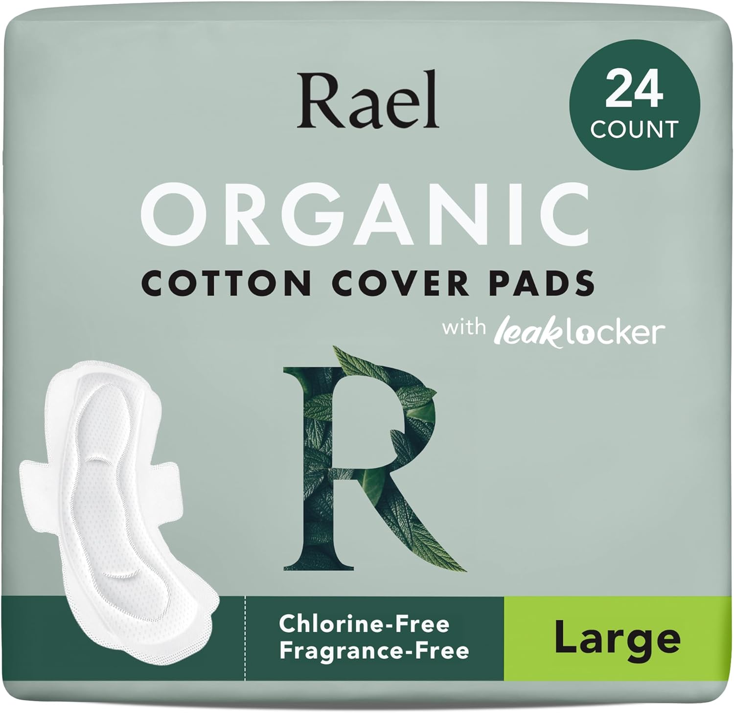 Rael Organic Cotton Cover Sanitary Towels - Heavy Absorbency, Ultra Thin Period...