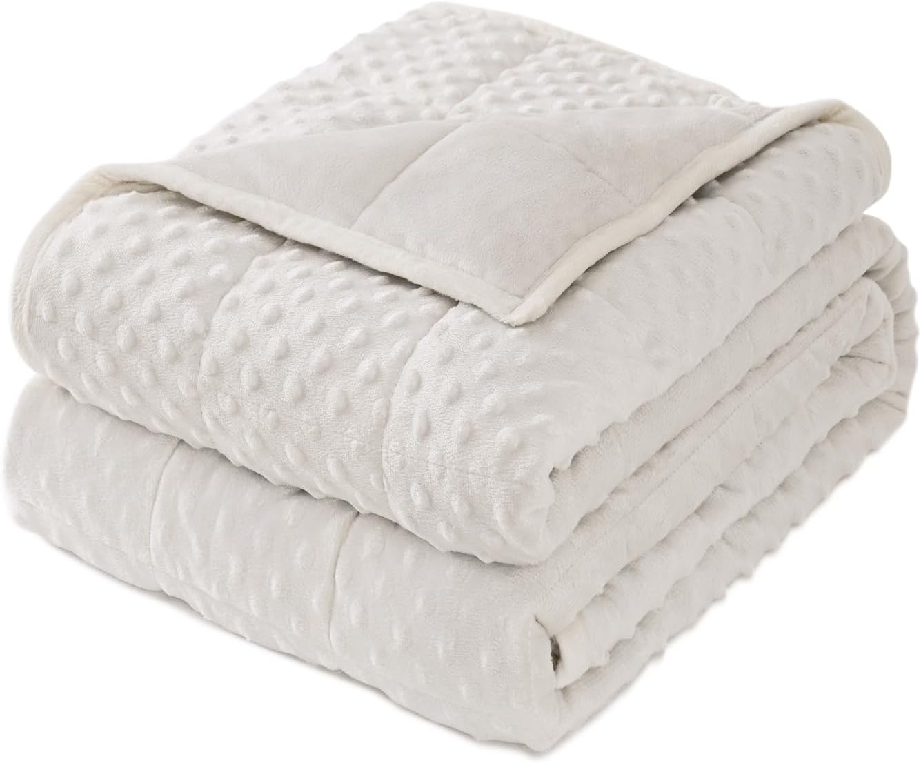 Wemore Minky Dot Weighted Blanket for Adults King Size 20 lbs, Soft Cozy Heavy B...