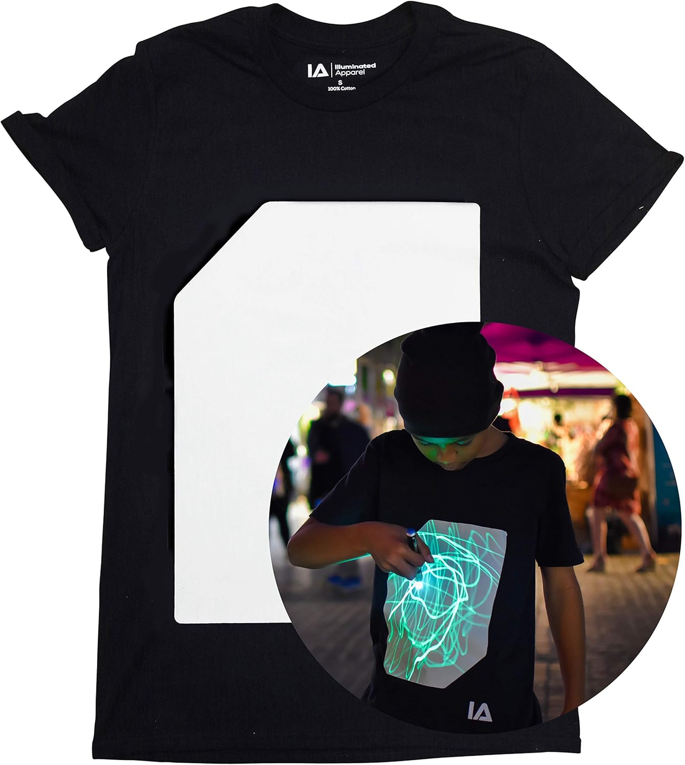 Illuminated Apparel Original Interactive Glow in The Dark T-Shirt - Fun for Birt...