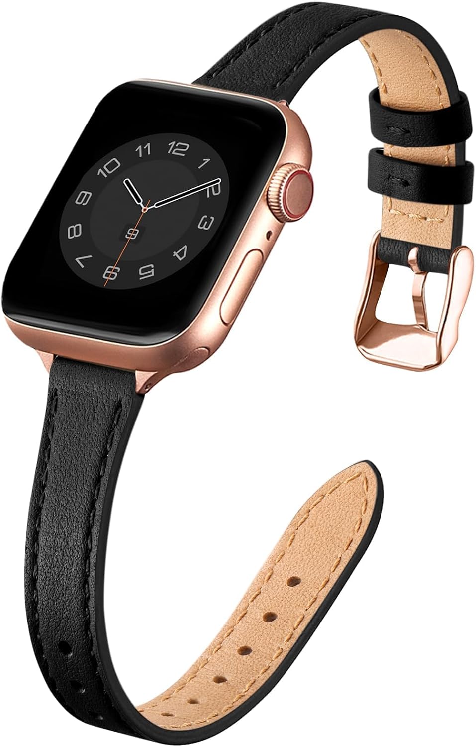SUNFWR Compatible with Apple Watch Strap 38mm 40mm 41mm,Genuine Leather Strap Re...