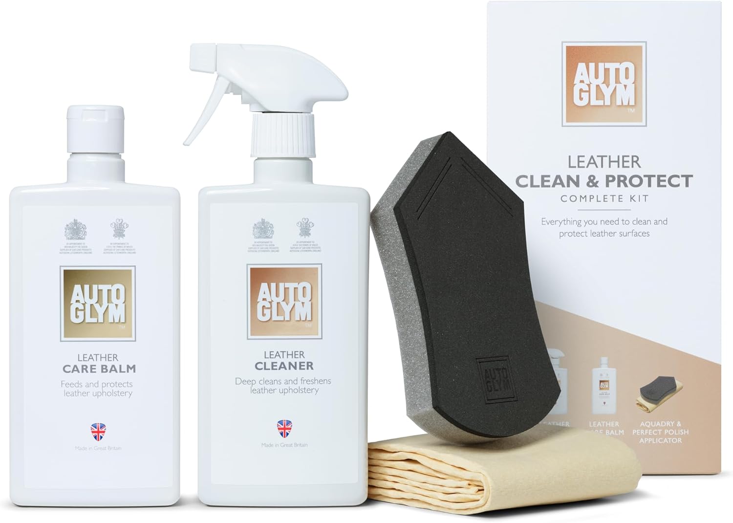 Autoglym Leather Clean & Protect Complete Kit - Ultimate Car Leather Cleaner Kit...
