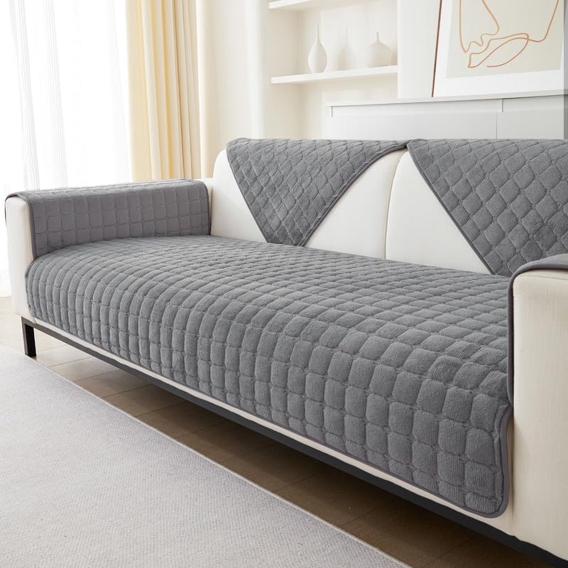 Soft Flannel Sofa Covers Washable - New Sofa Cushion Covers, Non-Slip Sofa Cover...