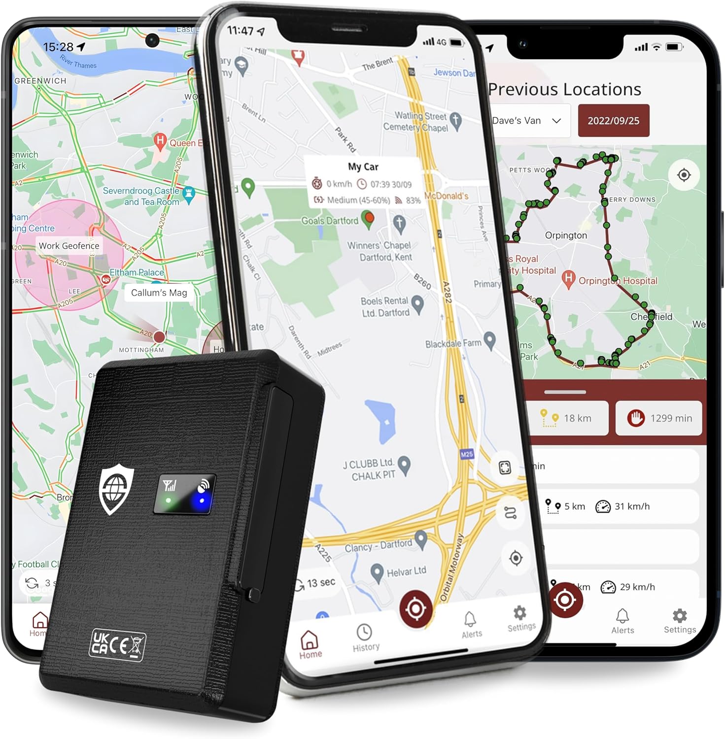 SafeTag Mag – Rechargeable Magnetic GPS Tracker, Car, Van, Motorbike, Caravan, e...