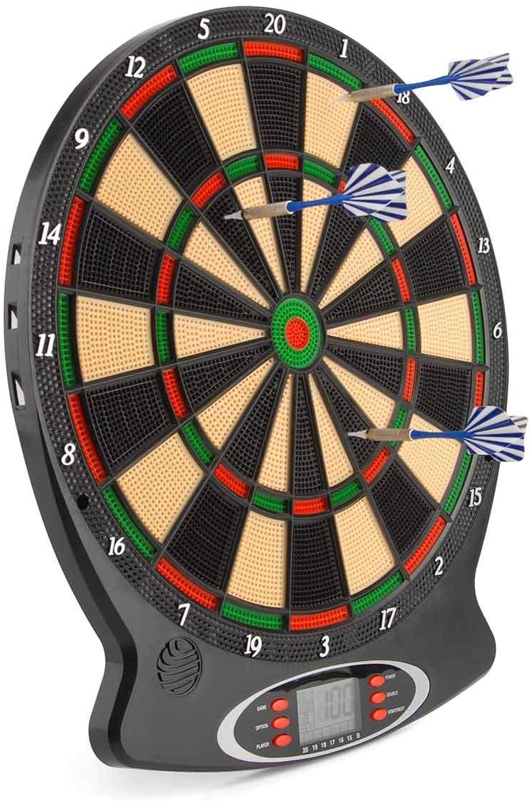 Toyrific Children's Electronic Dartboard with LED Digital Score Display and Plas...