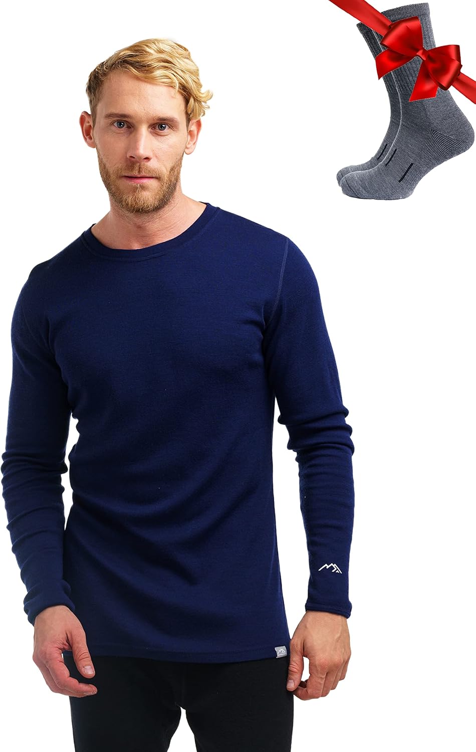 Merino.tech Merino Wool Base Layer Men - 100% Merino Wool Long Sleeve Thermal Sh...