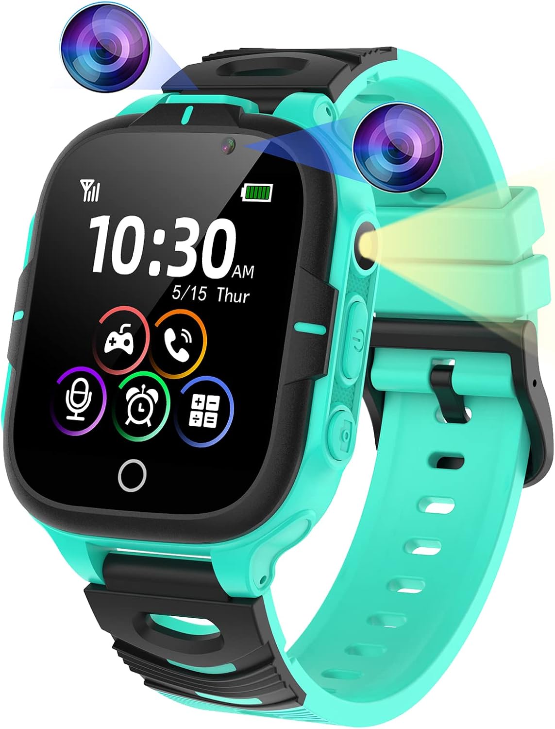ELEJAFE Kids smart watch for boys girls, 2 Cameras Video 16 Games SOS Phone, Sma...