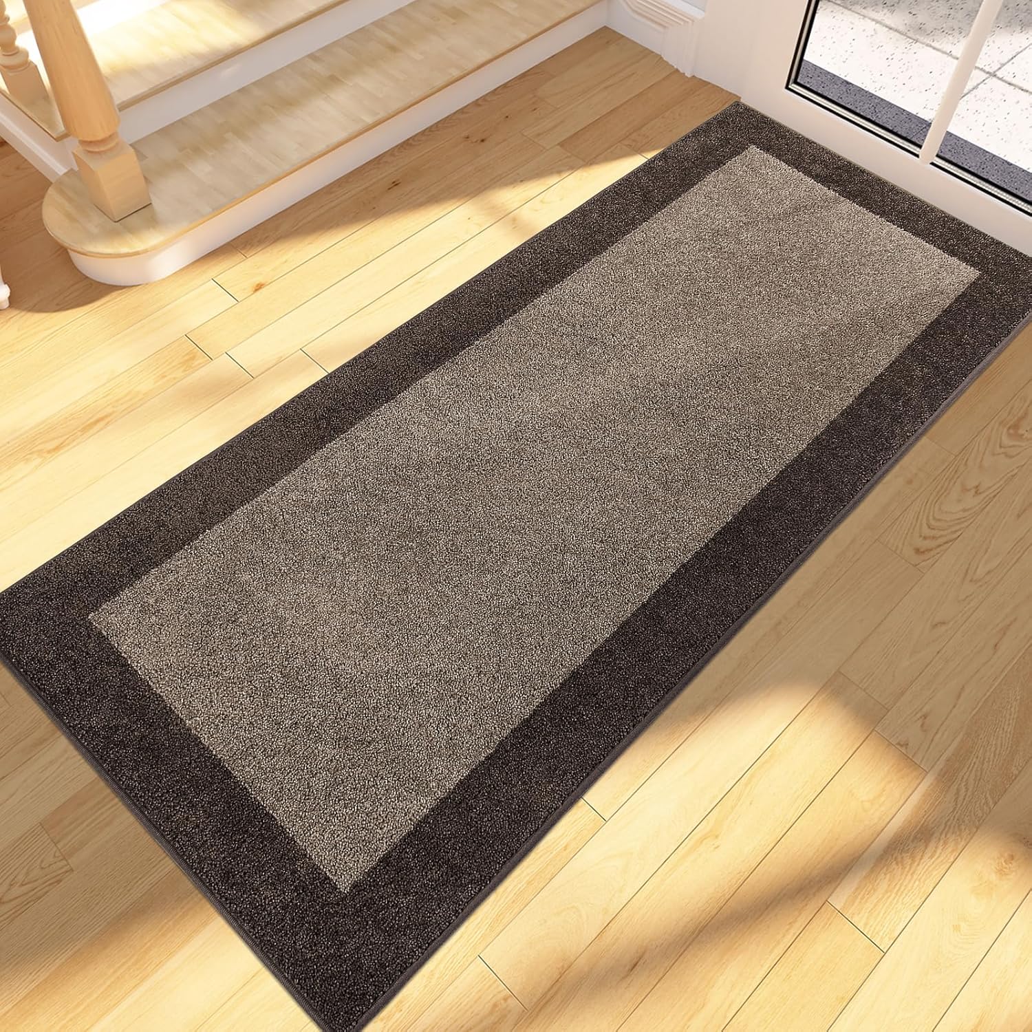 FCSDETAIL Dirt Trapper Indoor Door Mat 60 x 210 cm, Non-slip Entrance Rug, Machi...
