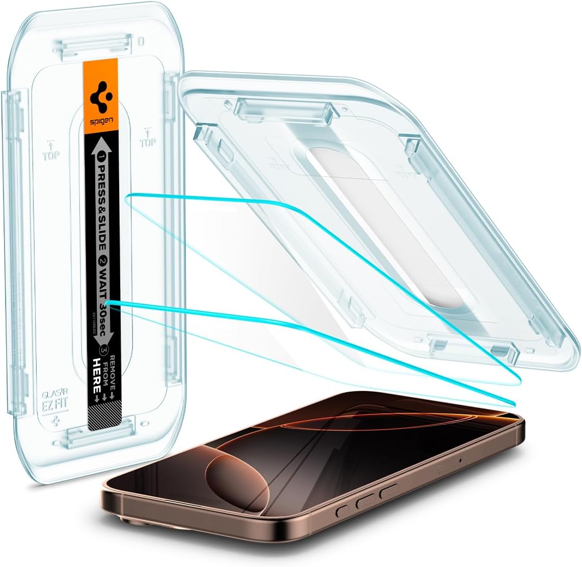 Spigen Glas.tR EZ Fit Tempered Glass Screen Protector for iPhone 16 Pro Max - 2...