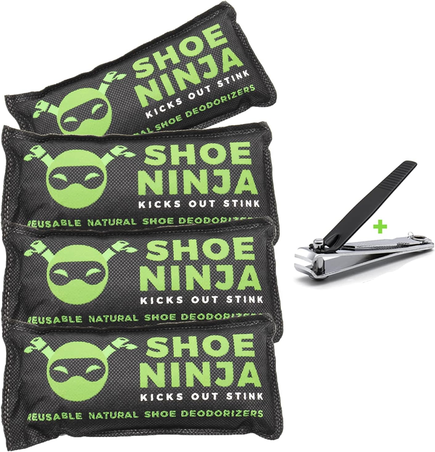 Charcoal Shoe Deodorizer - Natural, Long Lasting, and Easy to Use 4 Pack of Shoe...