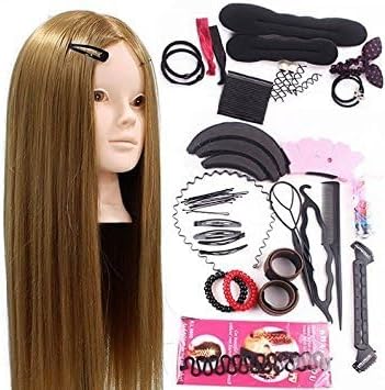 Neverland Beauty 24 inch 60% Real Human Hair Training Head Hairdressing Cosmetol...
