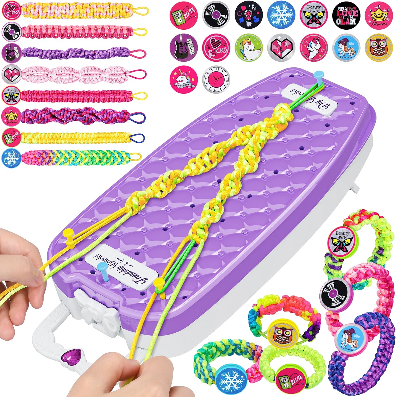 FHNSEL Friendship Bracelet Making kit,Arts and Crafts for Kids Ages 6-12,DIY,Bir...