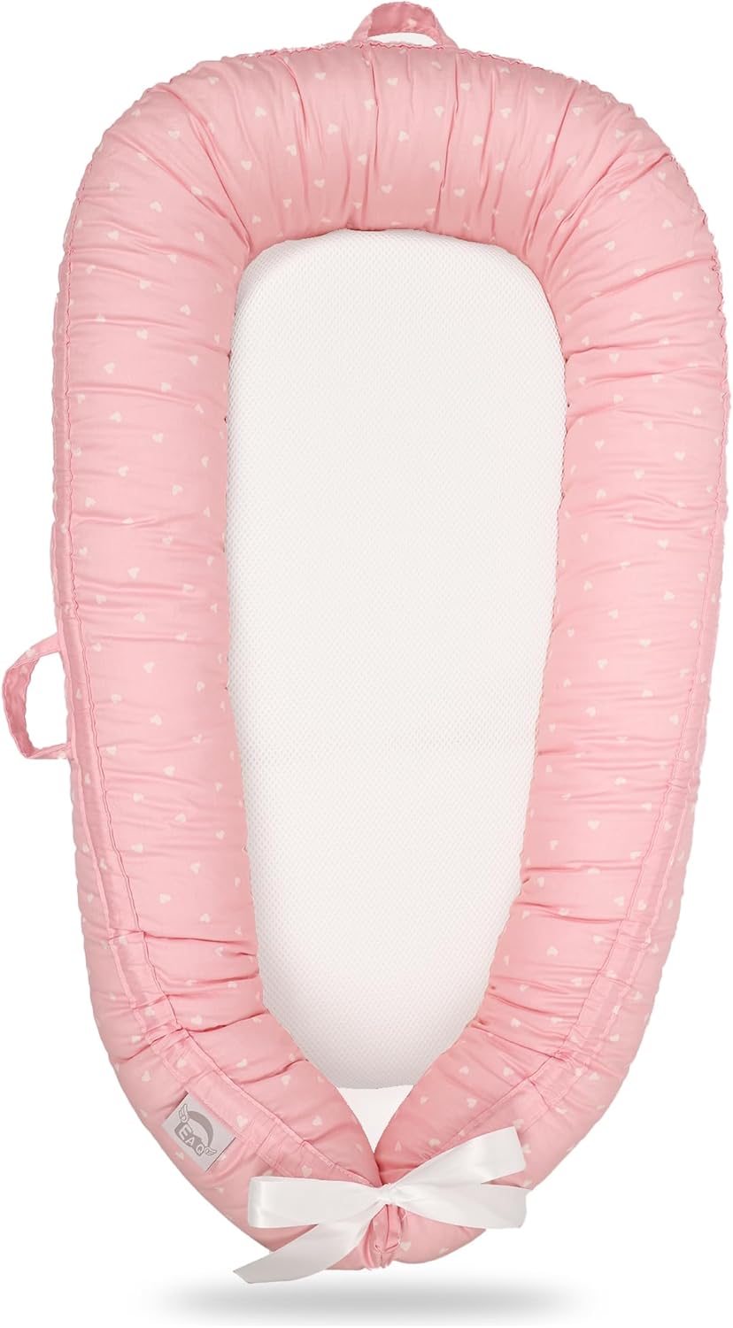 EAQ Baby Nest Pod Girl,Baby Sleep Pod Soft Breathable 100% Cotton Napping or Tra...