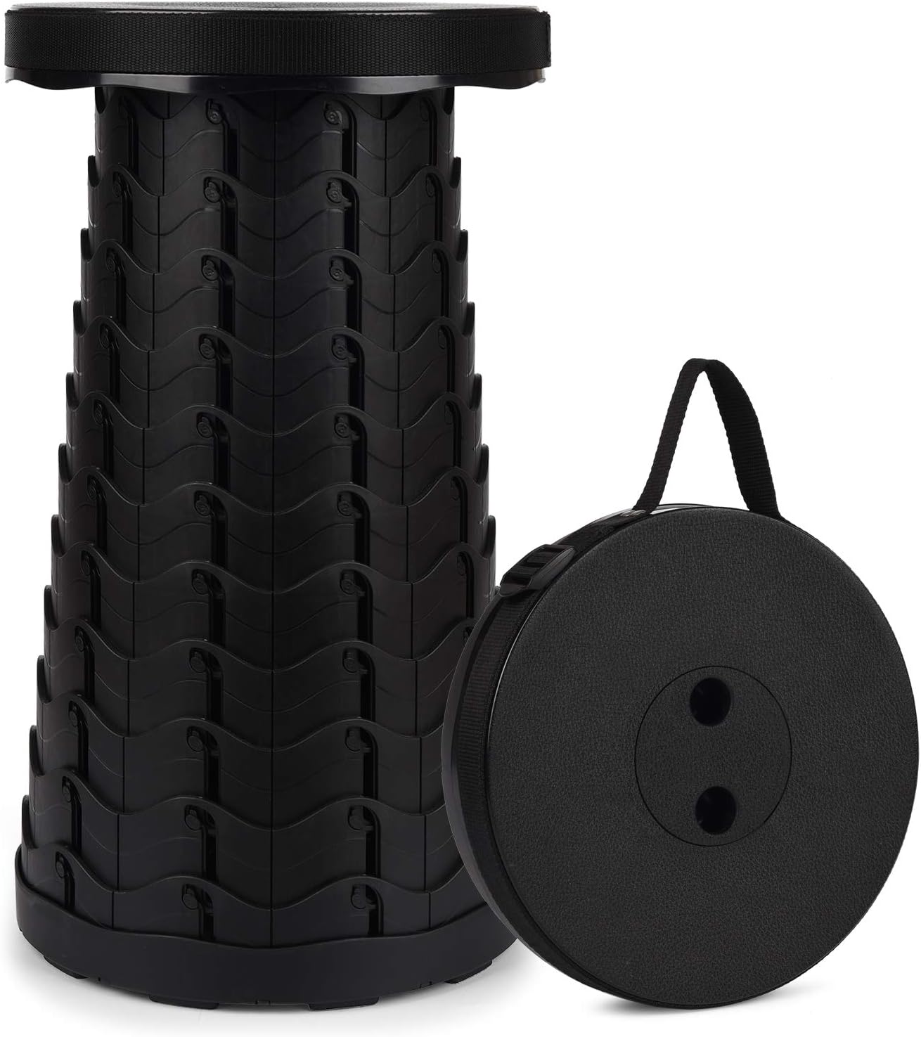Hesanzol Portable Telescoping Stool, Retractable Folding Stool for Camping Garde...