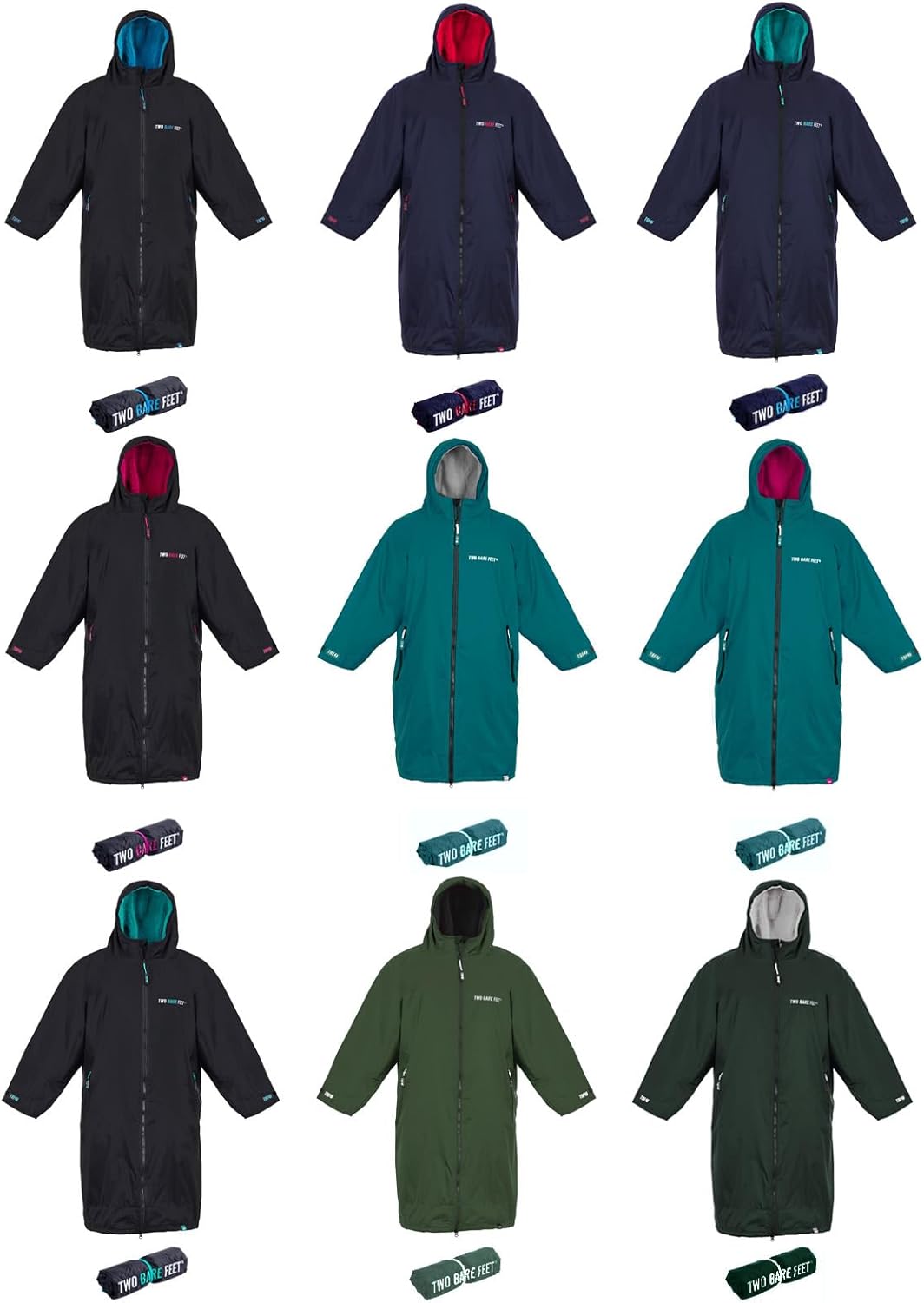 Two Bare Feet Unisex Weatherproof Long Sleeve Changing Robe and Changing Mat, fo...