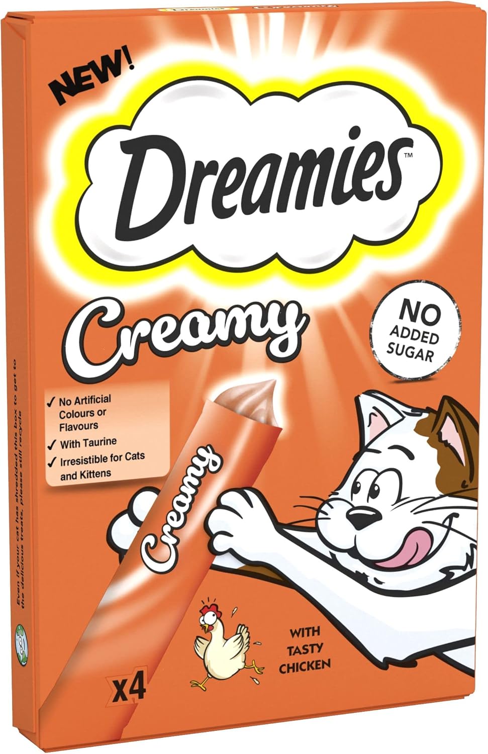 Dreamies Creamy Cat Treats with Chicken, 11 x 40 g Chicken 40 g (Pack of 11)