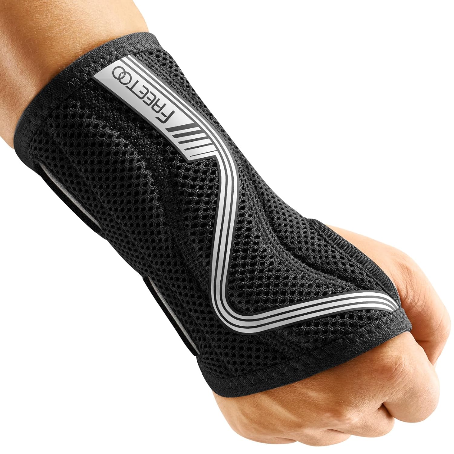 FREETOO Wrist Support S-shaped support for Arthritis, Adjustable Day Night Carpa...